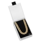 16mm Flat Cuban Link Chain Yellow Gold e2