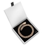 23mm Iced Out Cuban Link Chain Yellow Gold e2