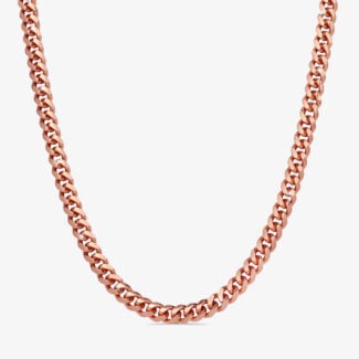 10.5mm Silver Miami Cuban Link Box Clasp Chain Rose Gold - a