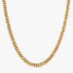 10.5mm Silver Miami Cuban Link Box Clasp Chain Yellow Gold - a