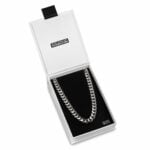 10.5mm Silver Cuban Link Box Clasp Chain e