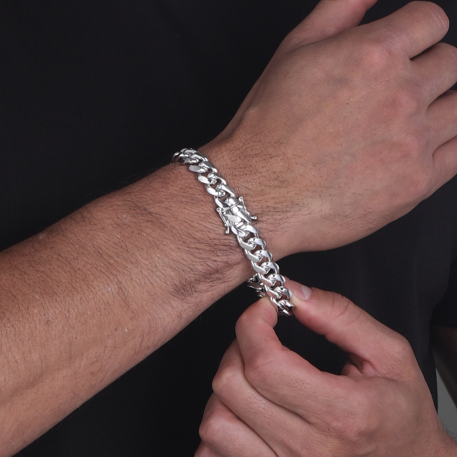 10.5mm cuban link bracelet box clasp c