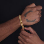 10.5mm cuban link bracelet box clasp yellow gold b