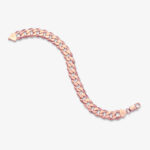 10mm Flat Cuban Link Bracelet Rose Gold d