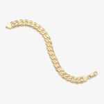 10mm Flat Cuban Link Bracelet Yellow Gold d