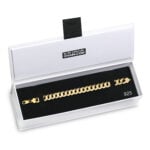 10mm Flat Cuban Link Bracelet Yellow Gold f