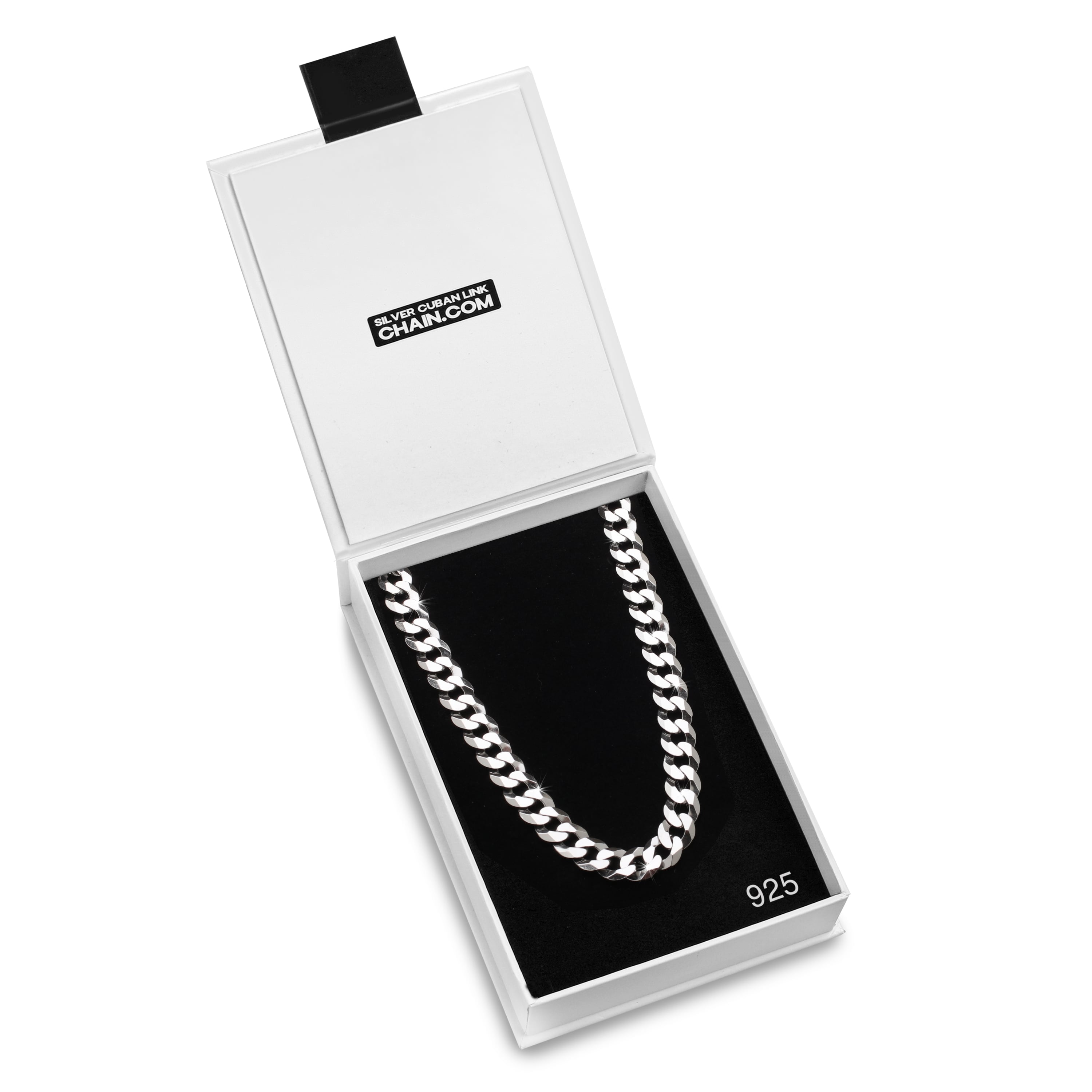 10mm-Flat-Cuban-Link-Chain-Rhodium-c 10mm Flat Cuban Link Chain Rhodium c