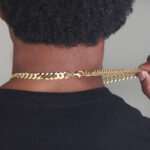 10mm Flat Cuban Link Chain Yellow Gold c