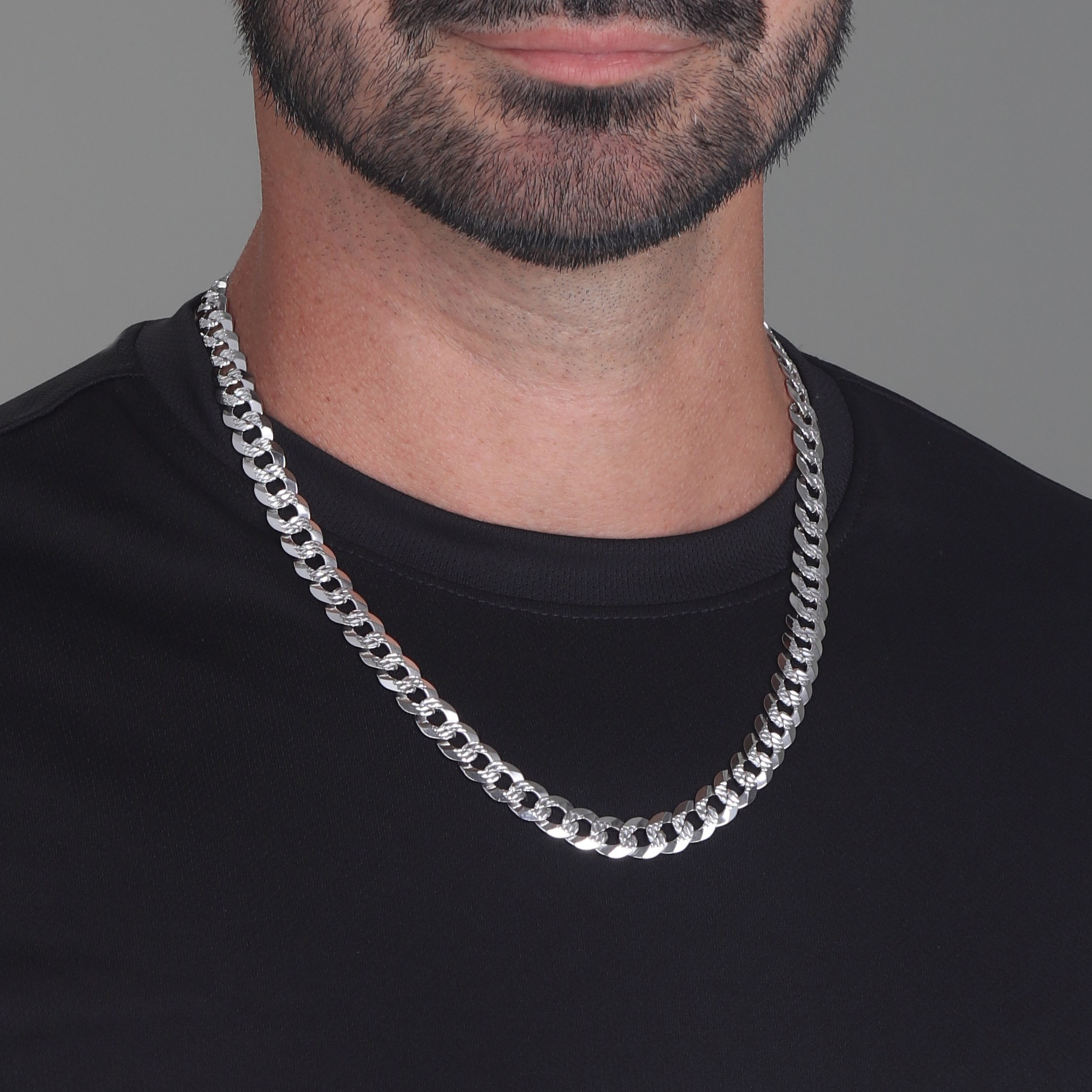 10mm-Flat-Cuban-Link-Diamond-Cut-Chain-d 10mm Flat Cuban Link Diamond Cut Chain d