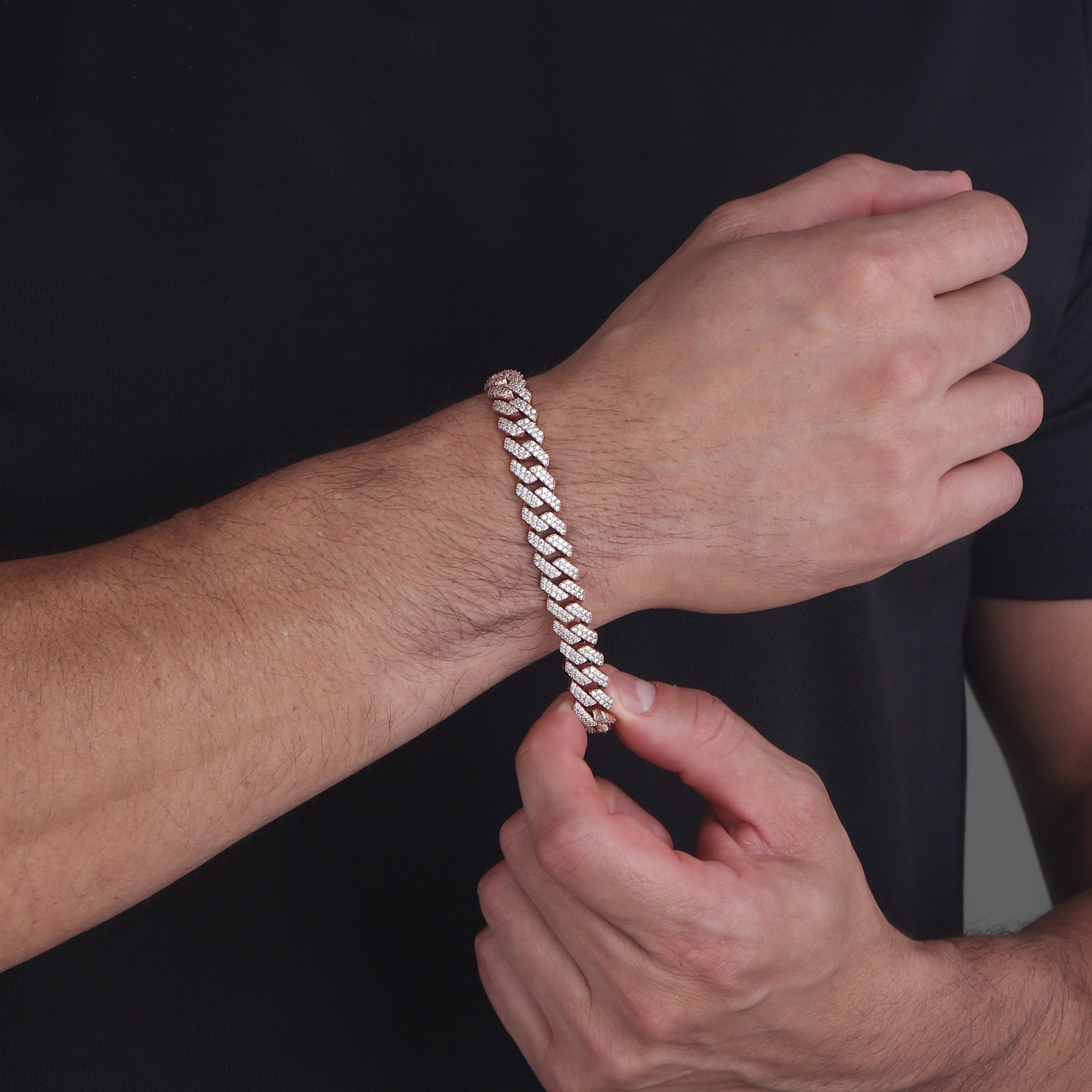 10mm-Iced-Out-Cuban-Link-Bracelet-Rose-Gold-b 10mm Iced Out Cuban Link Bracelet Rose Gold b