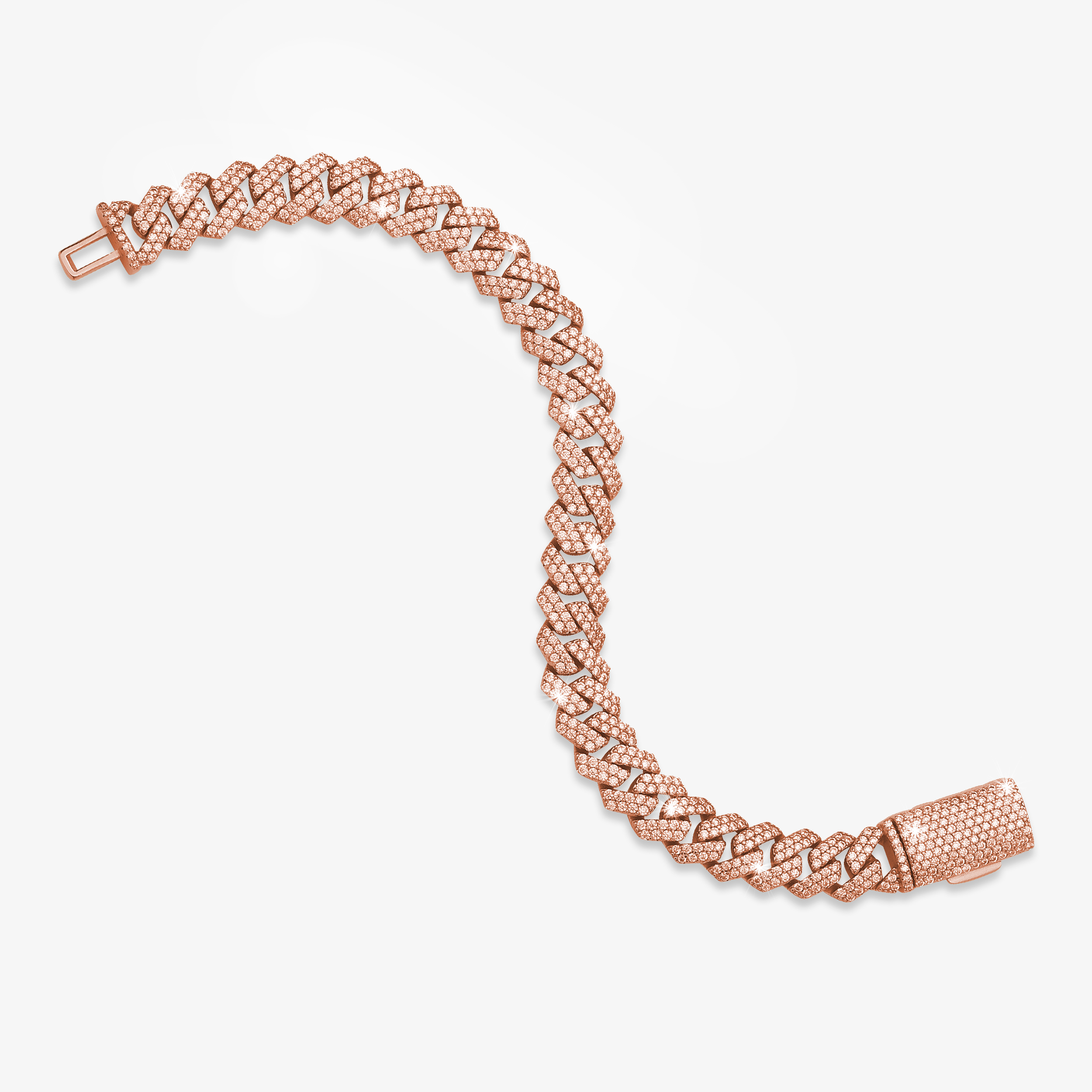 10mm-Iced-Out-Cuban-Link-Bracelet-Rose-Gold-d 10mm Iced Out Cuban Link Bracelet Rose Gold d