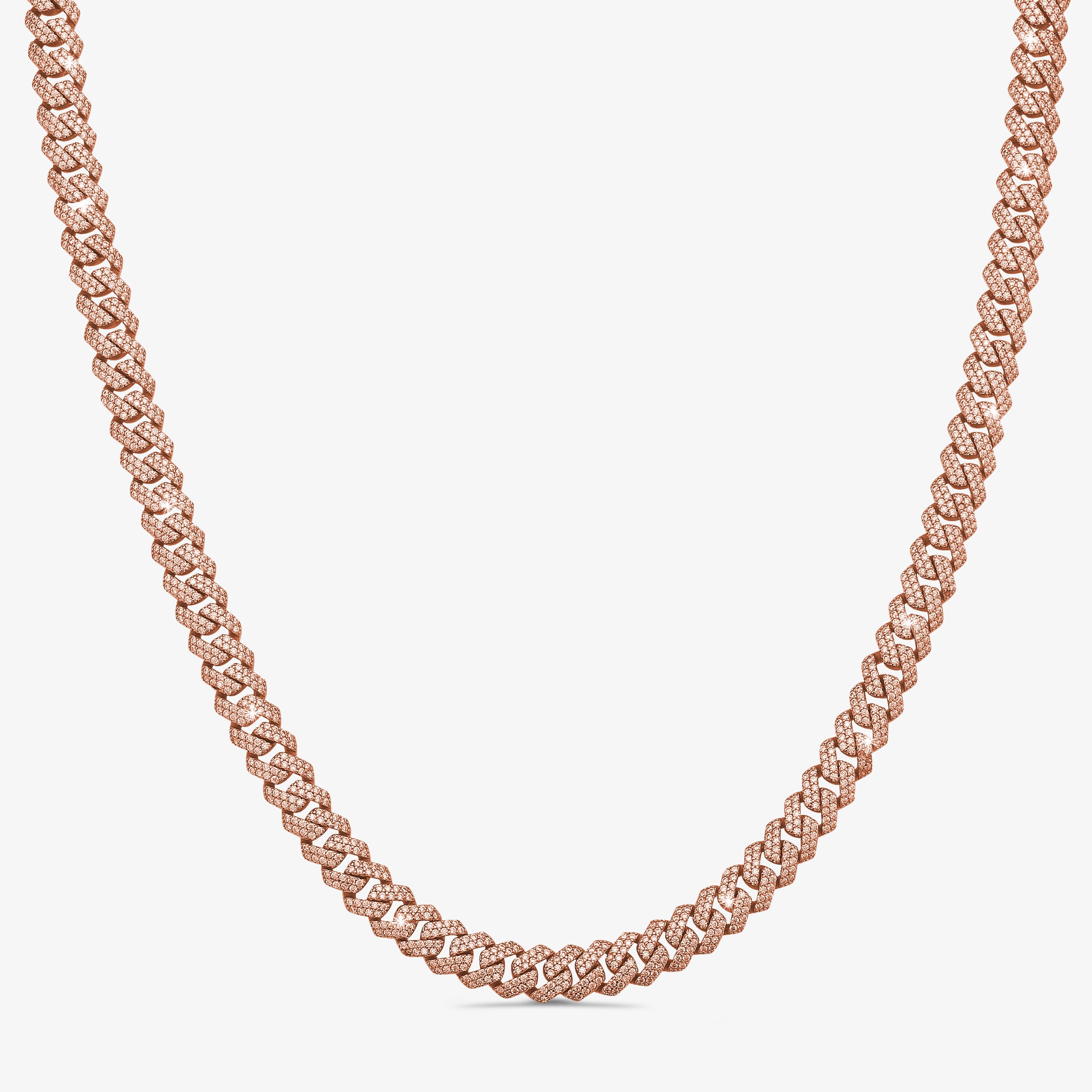 10mm-Iced-Out-Cuban-Link-Chain-Rose-Gold-a 10mm Iced Out Cuban Link Chain Rose Gold - a