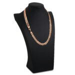 10mm Italian Sterling Silver Flat Cuban Chain 18kt rose gold b