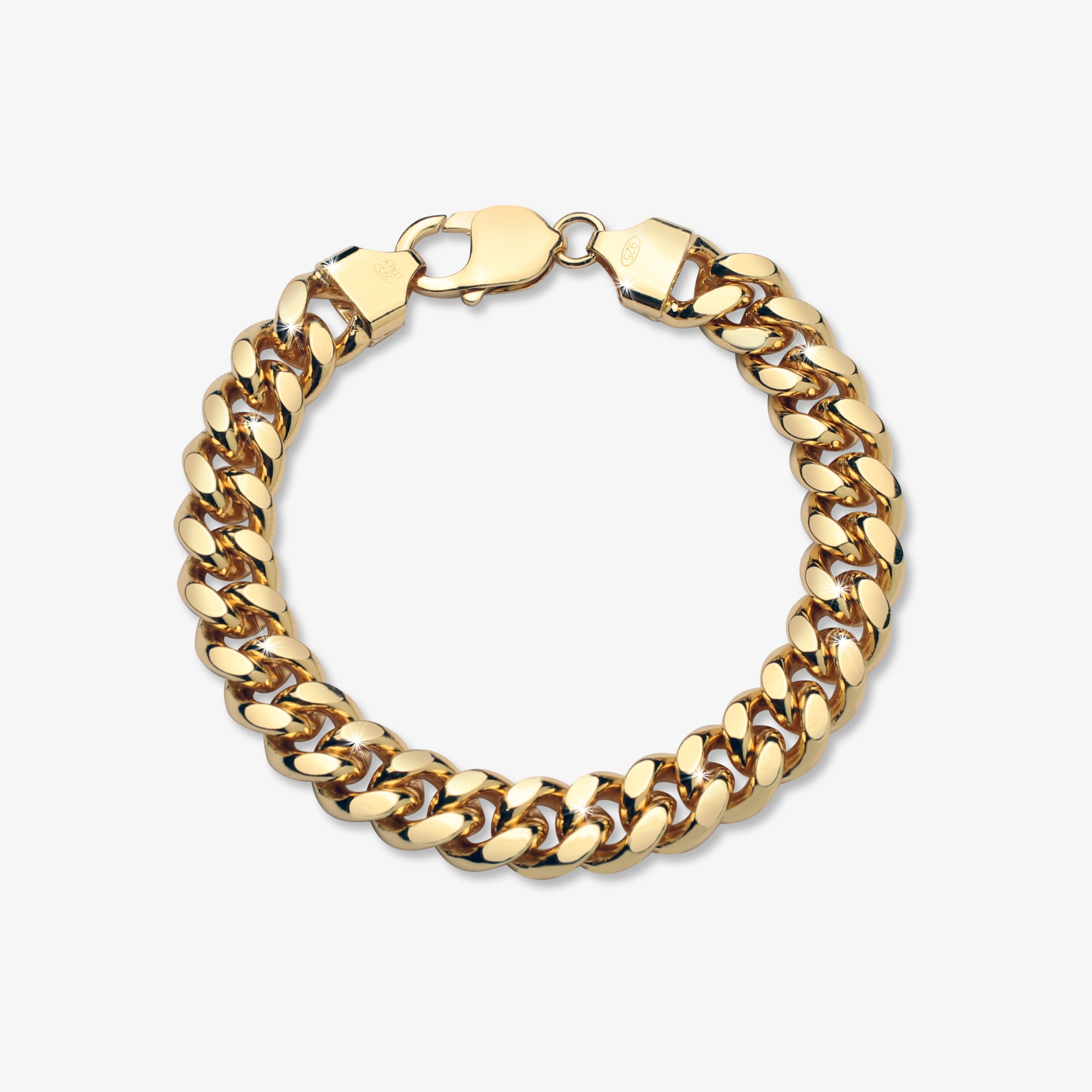 10mm-Miami-Cuban-Lobster-Clasp-Bracelet-Yellow-Gold-a 10mm Miami Cuban Lobster Clasp Bracelet Yellow Gold - a