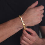 10mm Miami Cuban Lobster Clasp Bracelet Yellow Gold c