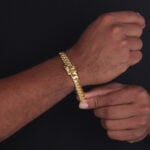 10mm Premium Cuban Link Box Clasp Bracelet yellow gold c