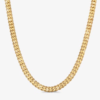 10mm Premium Cuban Link Box Clasp Chain 18KT Yellow Gold - a