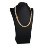 10mm Premium Cuban Link Box Clasp Chain 18KT Yellow Gold d
