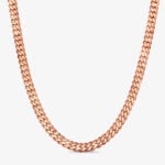 10mm Premium Cuban Link Box Clasp Chain Rose Gold - a