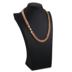 10mm Silver Cuban Link Lobster Chain Rose Gold d