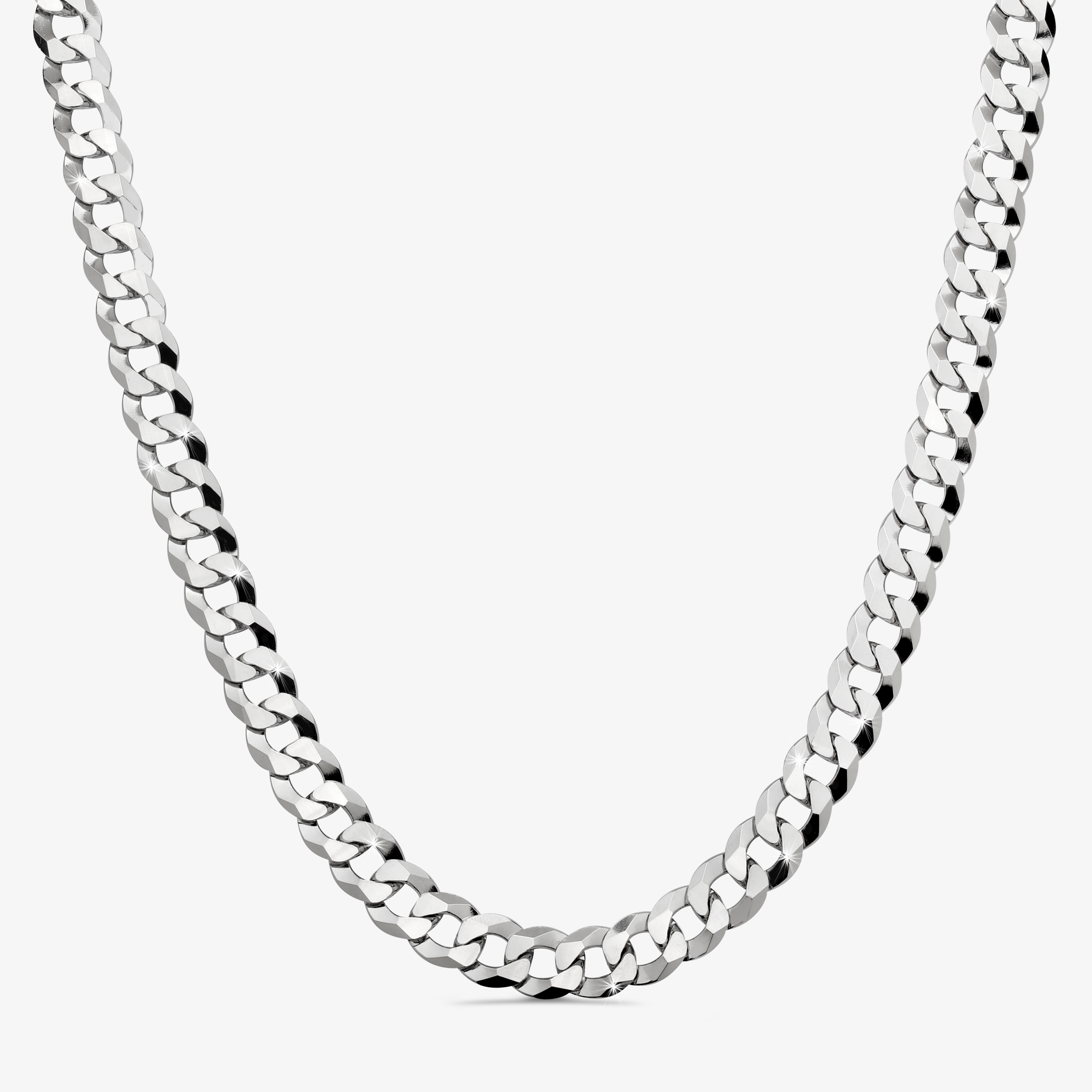 12mm-Flat-Cuban-Link-Chain-Rhodium-a 12mm Flat Cuban Link Chain Rhodium - a