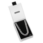12mm Flat Cuban Link Chain Rhodium d