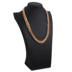 12mm Silver Cuban Link Box Clasp Chain Rose Gold c