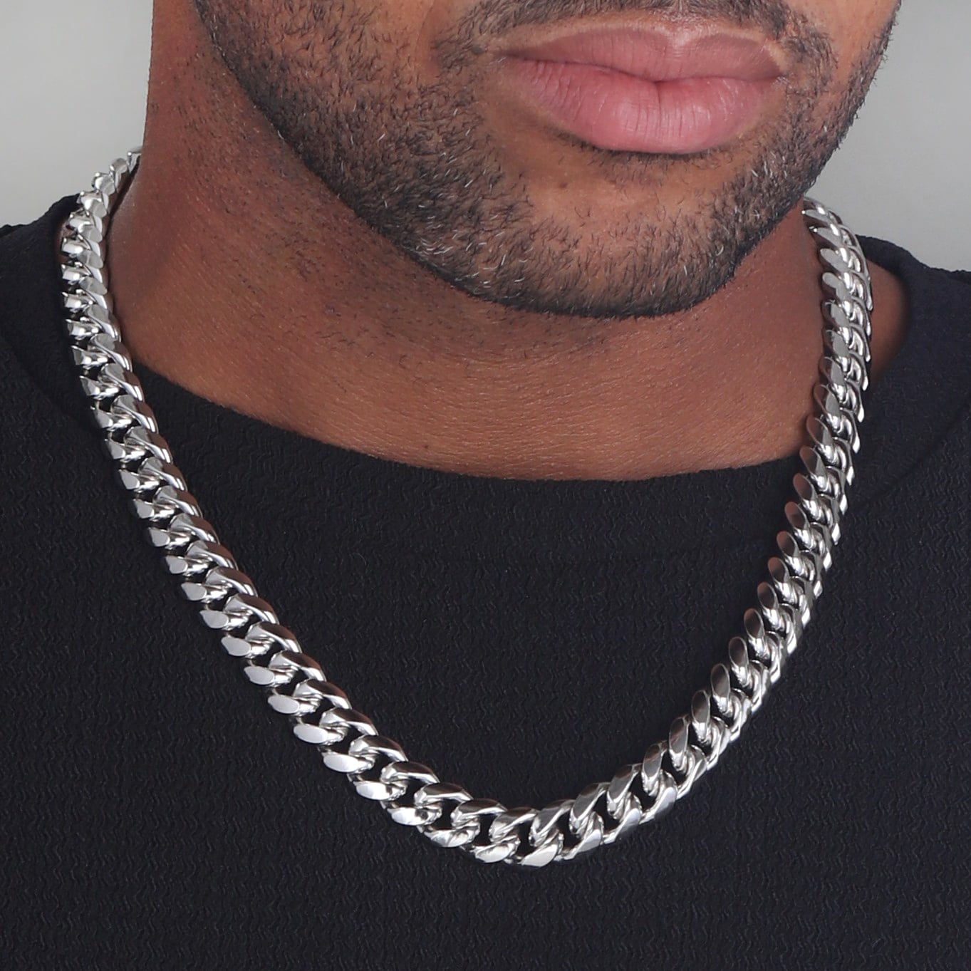 12mm-Silver-Cuban-Link-Box-Clasp-Chain-b 12mm Silver Cuban Link Box Clasp Chain b