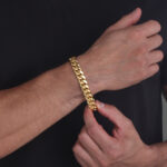 12mm cuban link box bracelet yellow gold b
