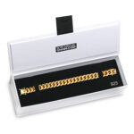 12mm cuban link box bracelet yellow gold f