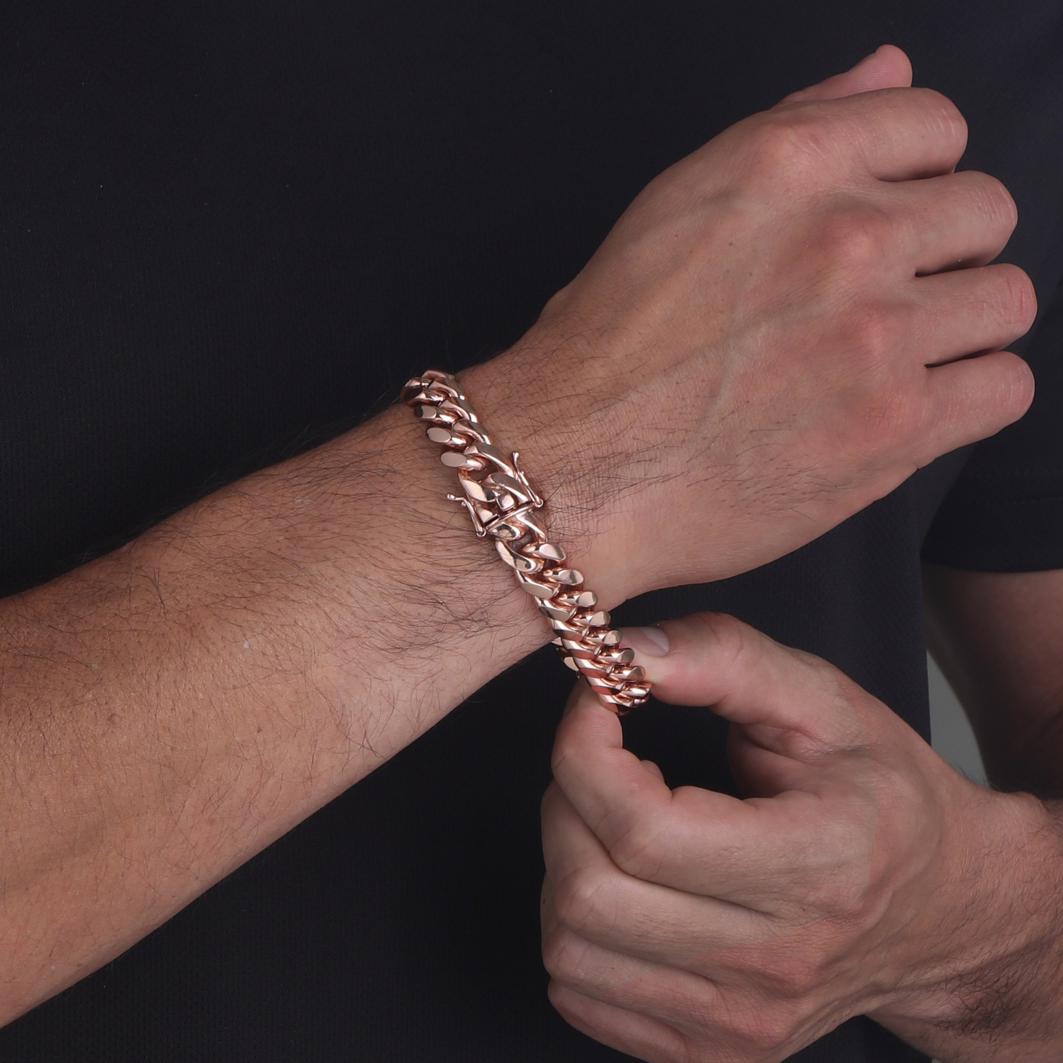 12mm-cuban-link-box-clasp-bracelet-rose-gold-c 12mm cuban link box clasp bracelet rose gold c