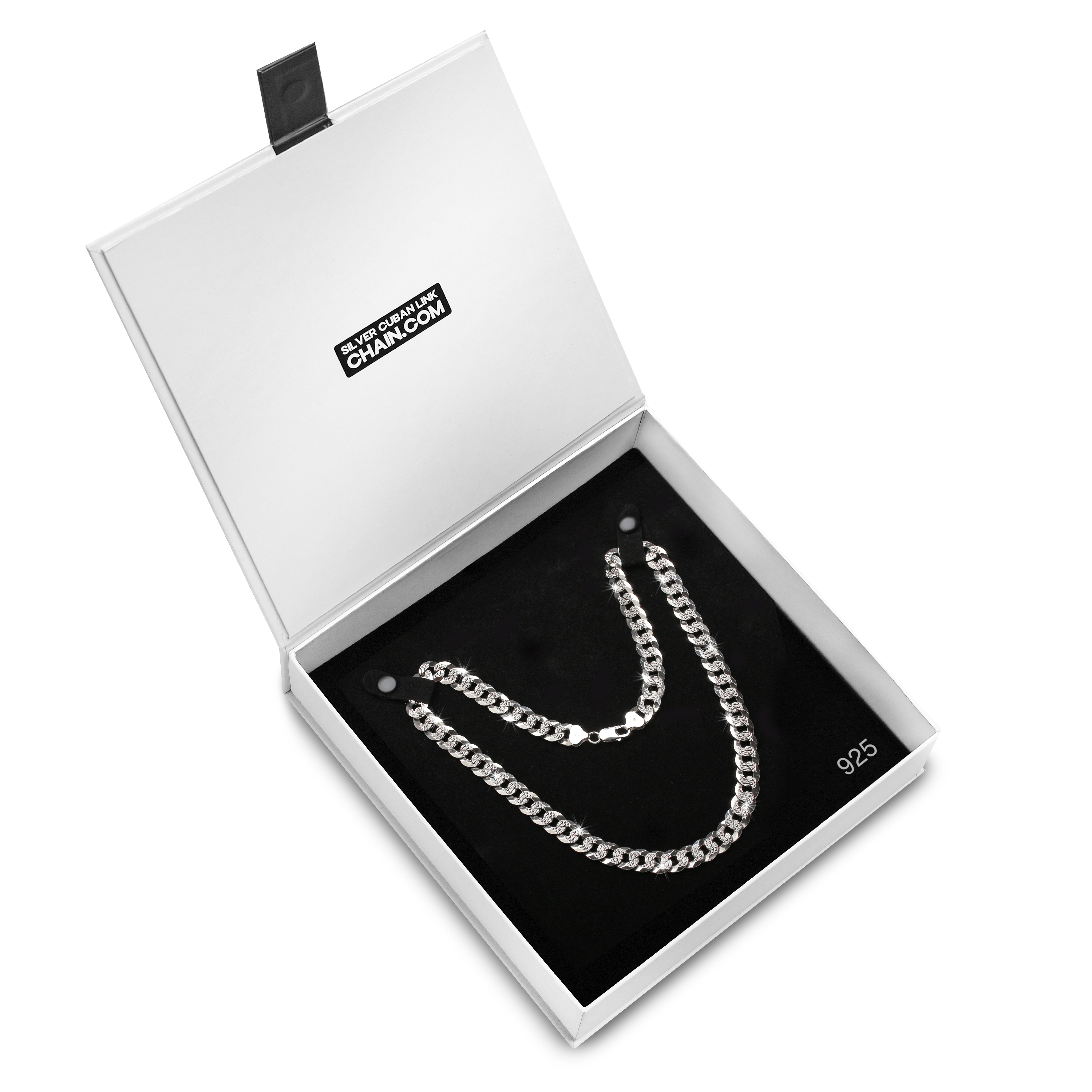 13mm Flat Cuban Link Diamond Cut Chain d