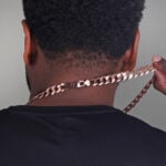 13mm Italian Sterling Silver Flat Cuban Chain 18kt rose gold c