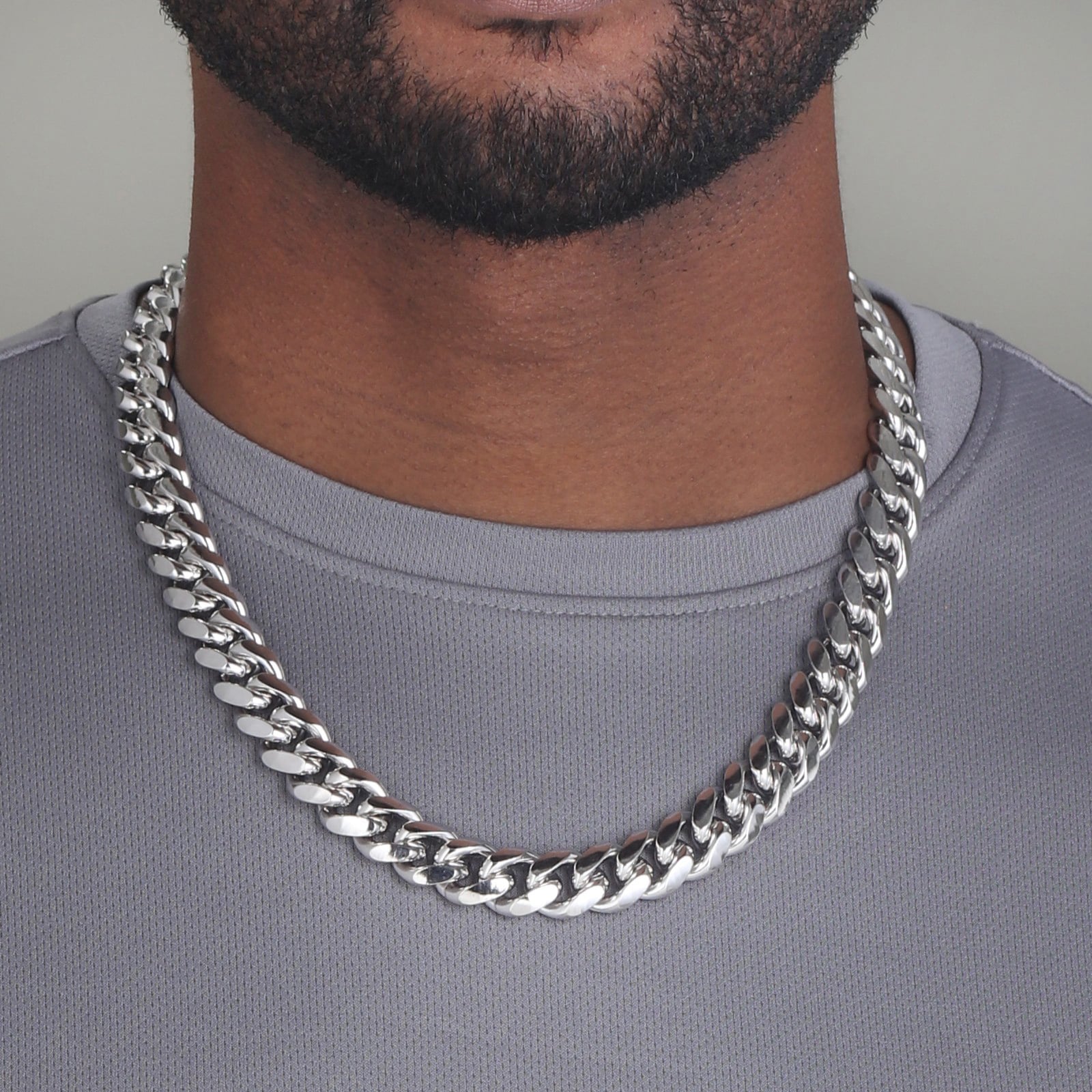 14.5mm-Silver-Cuban-Link-Box-Clasp-Chain-b 14.5mm Silver Cuban Link Box Clasp Chain b