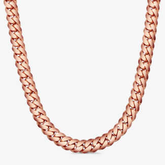 15mm Premium Cuban Link Chain Rose Gold - a