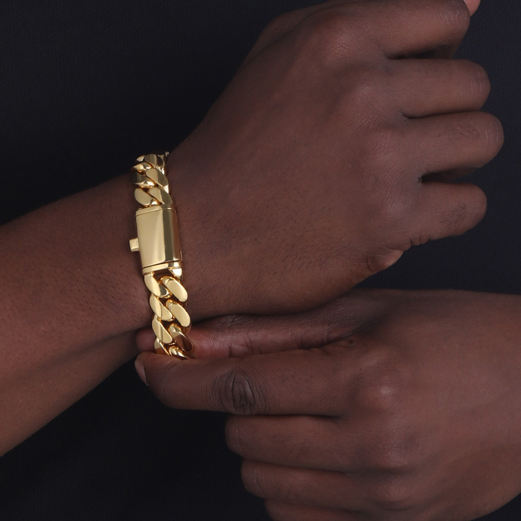 15mm-Premium-Cuban-Link-Snap-Clasp-Bracelet-yellow-gold-c 15mm Premium Cuban Link Snap Clasp Bracelet yellow gold c