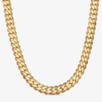 15mm Premium Cuban Link Snap Clasp Chain 18KT Yellow Gold - a
