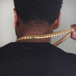 15mm Premium Cuban Link Snap Clasp Chain 18KT Yellow Gold e