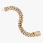 15mm iced out cuban link bracelet yellow gold d