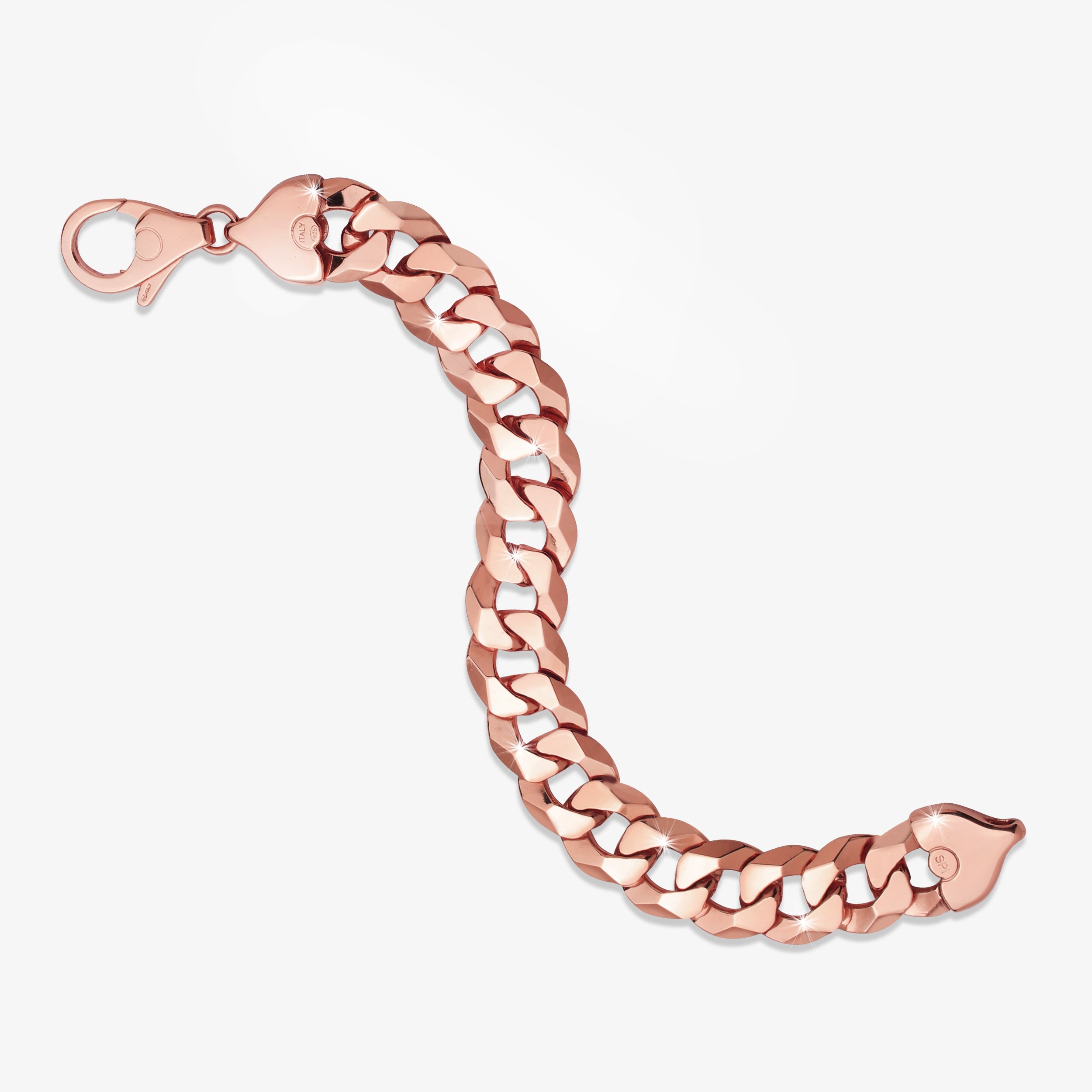 16mm-Flat-Cuban-Link-Bracelet-Rose-Gold-d 16mm Flat Cuban Link Bracelet Rose Gold d