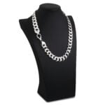 16mm Flat Cuban Link Chain Rhodium c