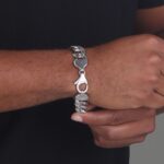 16mm Flat Cuban Link Diamond Cut Bracelet Rhodium c