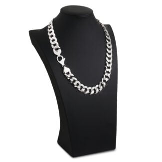 16mm Flat Cuban Link Diamond Cut Chain - a