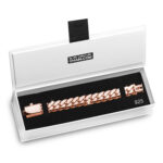 20mm Premium Cuban Link Snap Clasp Bracelet Rose Gold c