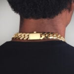 20mm Premium Cuban Link Snap Clasp Chain 18KT Yellow Gold c