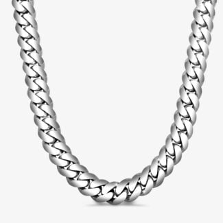 20mm Premium Miami Cuban Link Snap Clasp Chain - a