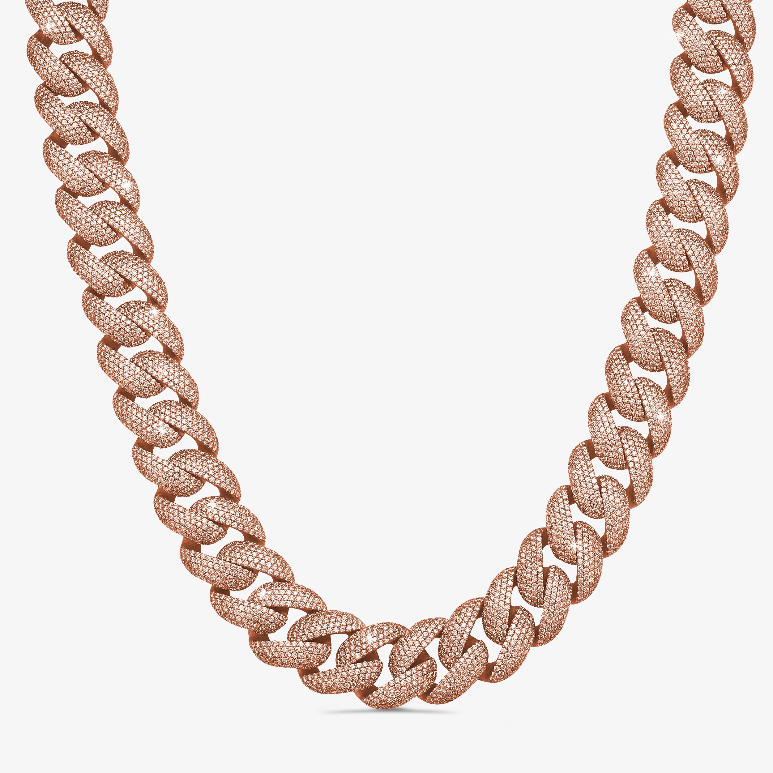 23mm-Iced-Out-Cuban-Link-Chain-Rose-Gold-a 23mm Iced-Out Cuban Link Chain Rose Gold - a