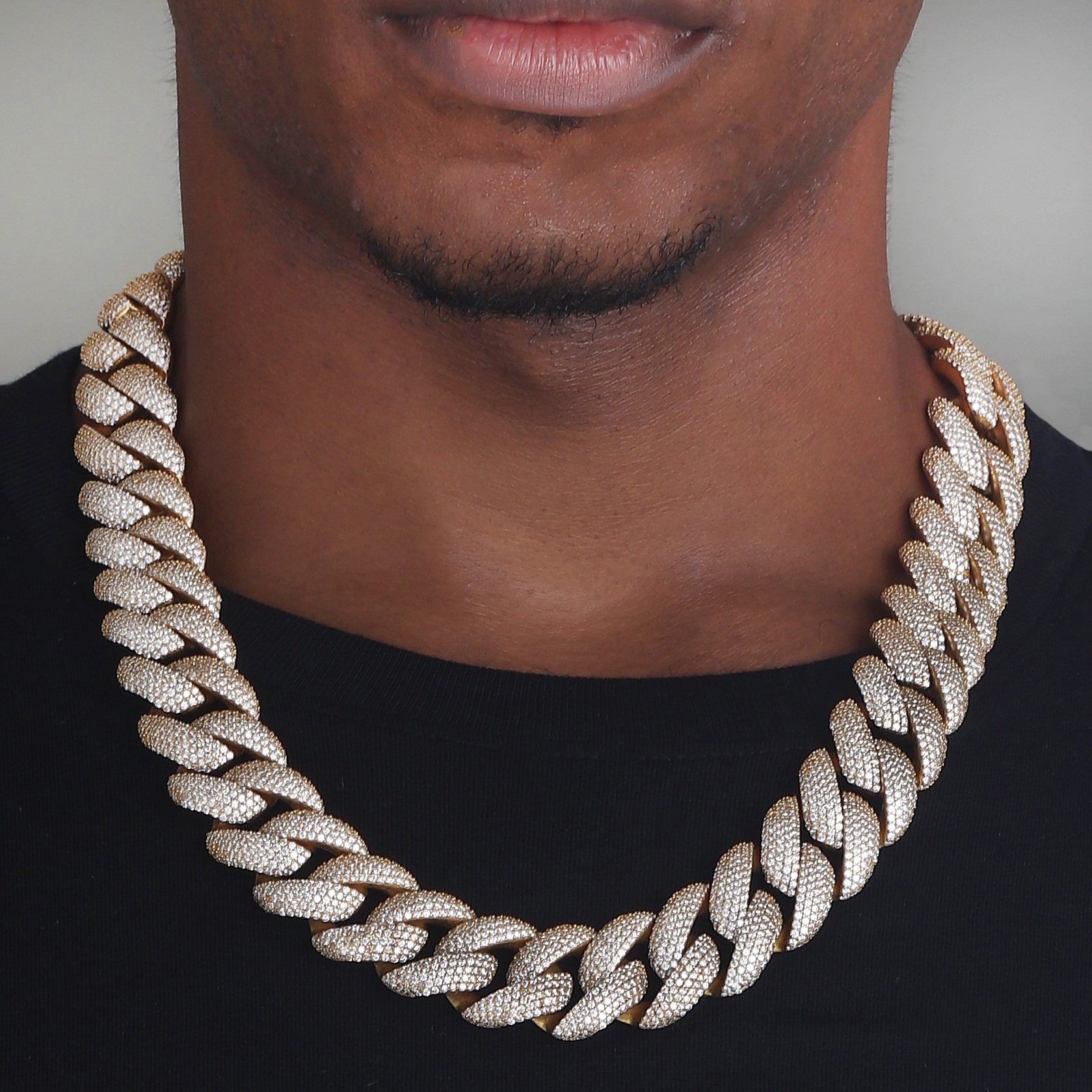 23mm-Iced-Out-Cuban-Link-Chain-Yellow-Gold-b 23mm Iced Out Cuban Link Chain Yellow Gold b