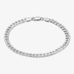5mm Flat Cuban Link Bracelet Diamond Cut - a
