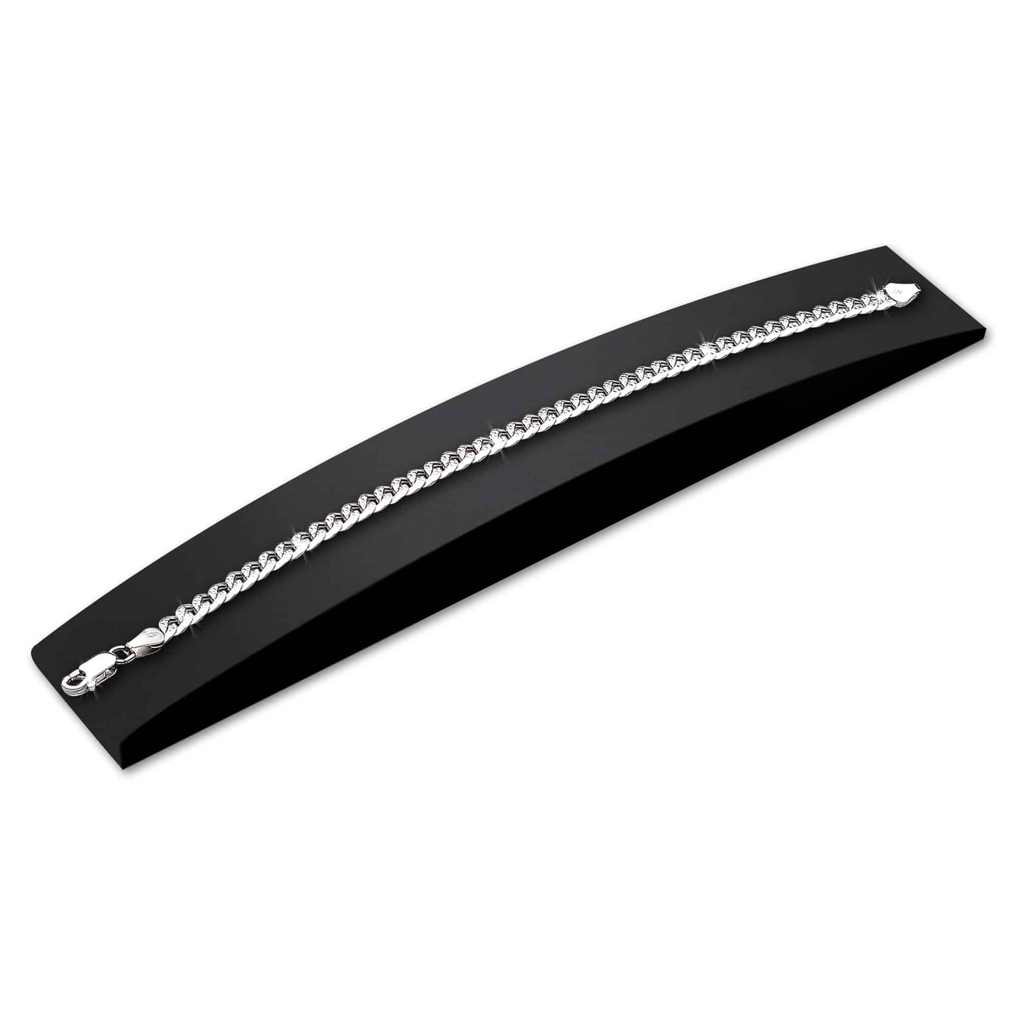 5mm-Flat-Cuban-Link-Bracelet-Rhodium-c 5mm Flat Cuban Link Bracelet Rhodium c